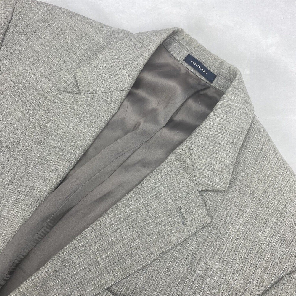 Ralph Ralph Lauren Men's Vintage Light Grey Blue Pinstripe Wool Suit 42L / 38L
